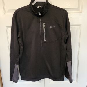 North Face Canyonlands Black/Grey 1/2 Zip Active Pullover Mens Size LARGE